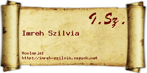 Imreh Szilvia névjegykártya